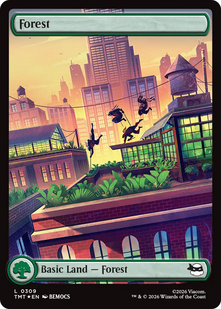 Forest (0309) (Surge Foil) [Teenage Mutant Ninja Turtles] | Magic Magpie