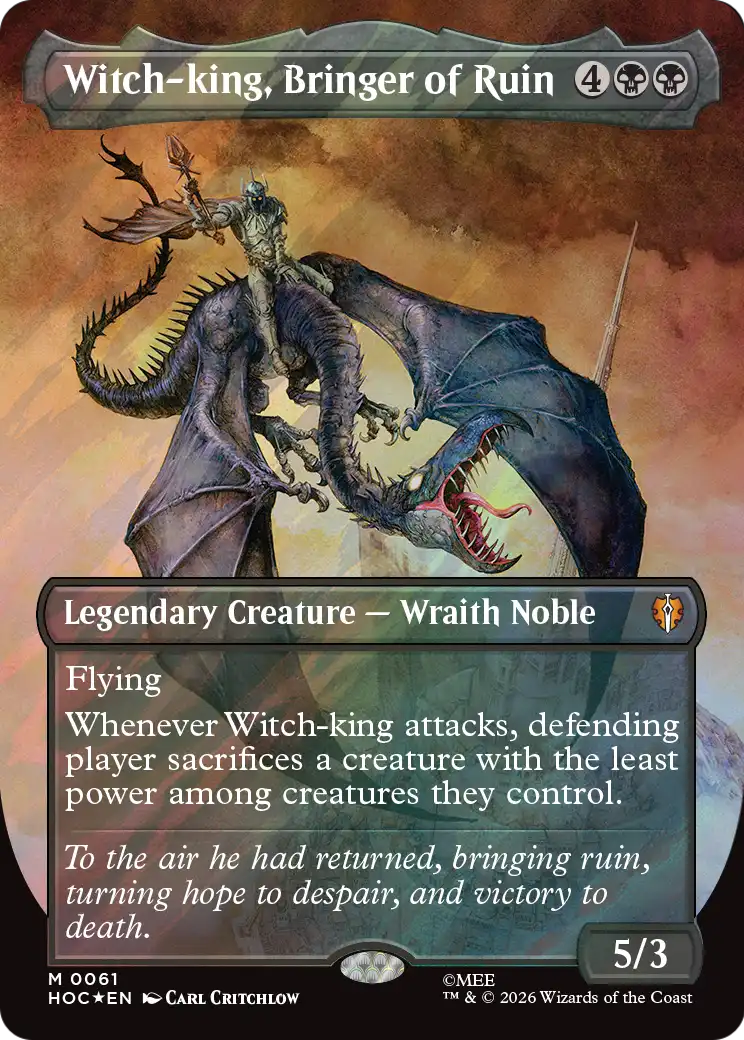 Witch-king, Bringer of Ruin (Borderless) (Surge Foil) [The Hobbit] | Magic Magpie