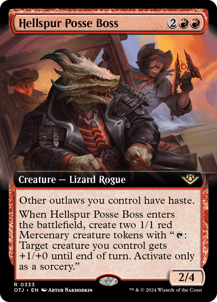 Hellspur Posse Boss (Extended Art) [Outlaws of Thunder Junction] | Magic Magpie