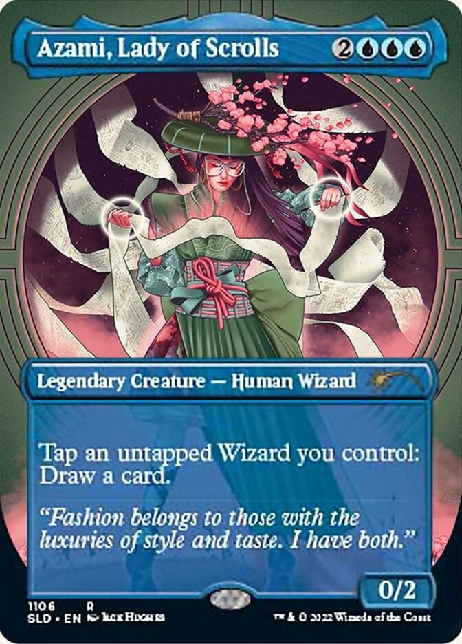 Azami, Lady of Scrolls (Borderless) [Secret Lair Drop Series] | Magic Magpie