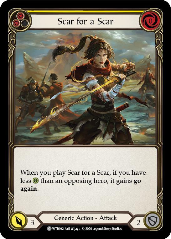 Scar for a Scar (Yellow) [U-WTR192] (Welcome to Rathe Unlimited)  Unlimited Normal | Magic Magpie