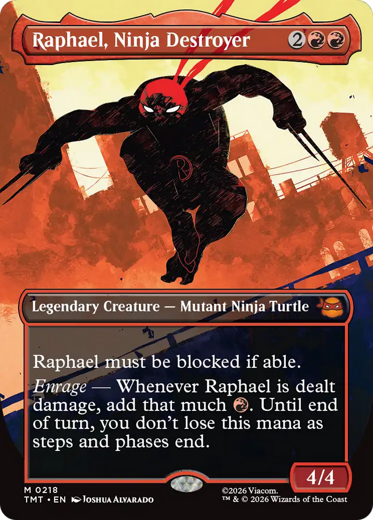 Raphael, Ninja Destroyer (Borderless) [Teenage Mutant Ninja Turtles] | Magic Magpie