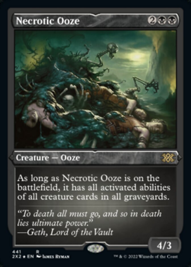 Necrotic Ooze (Foil Etched) [Double Masters 2022] | Magic Magpie