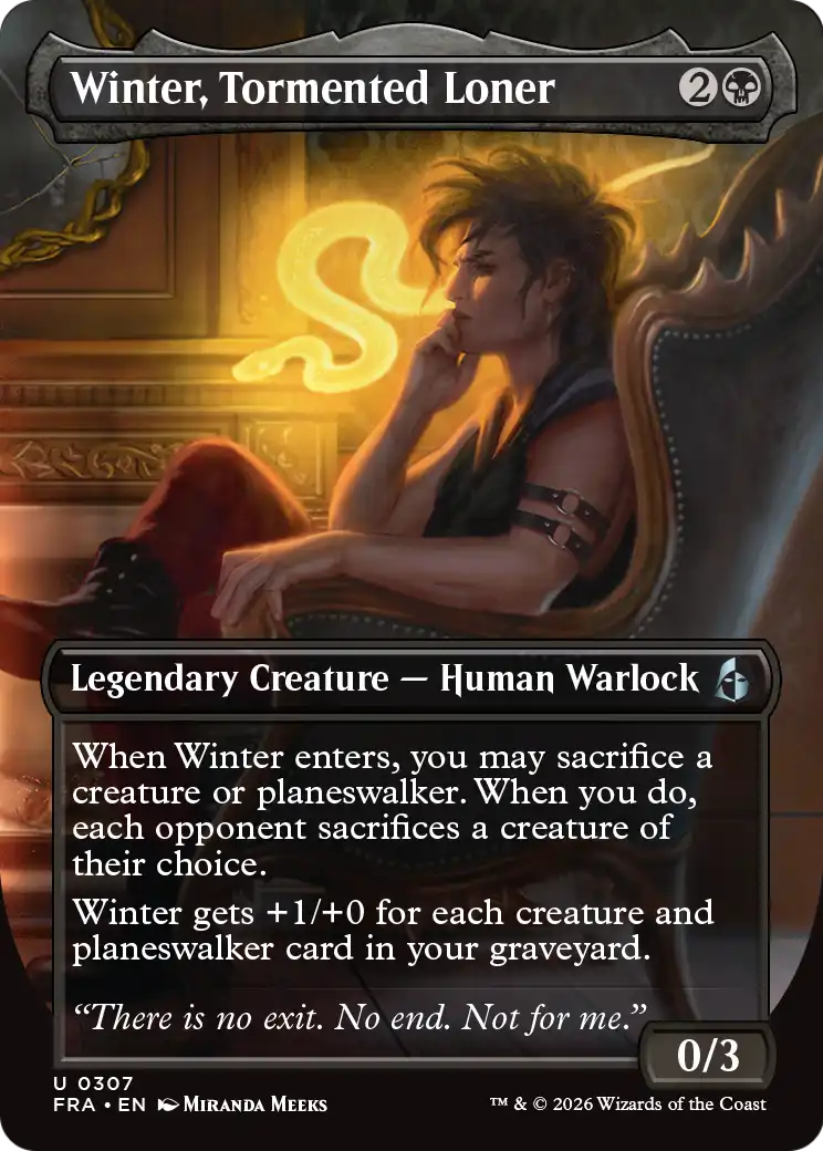 Winter, Tormented Loner (Borderless) [Reality Fracture] | Magic Magpie