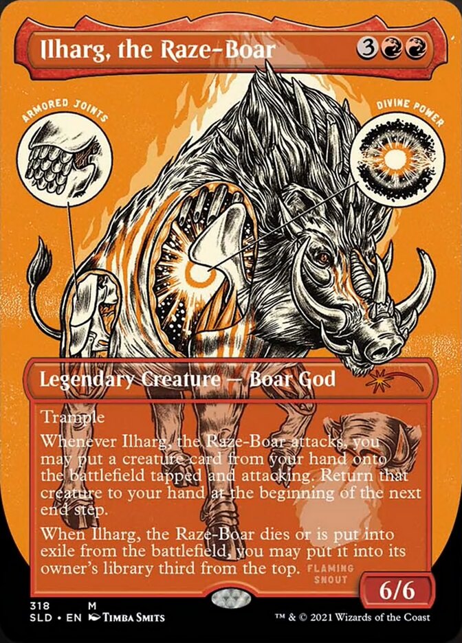 Ilharg, the Raze-Boar (Borderless) [Secret Lair Drop Series] | Magic Magpie
