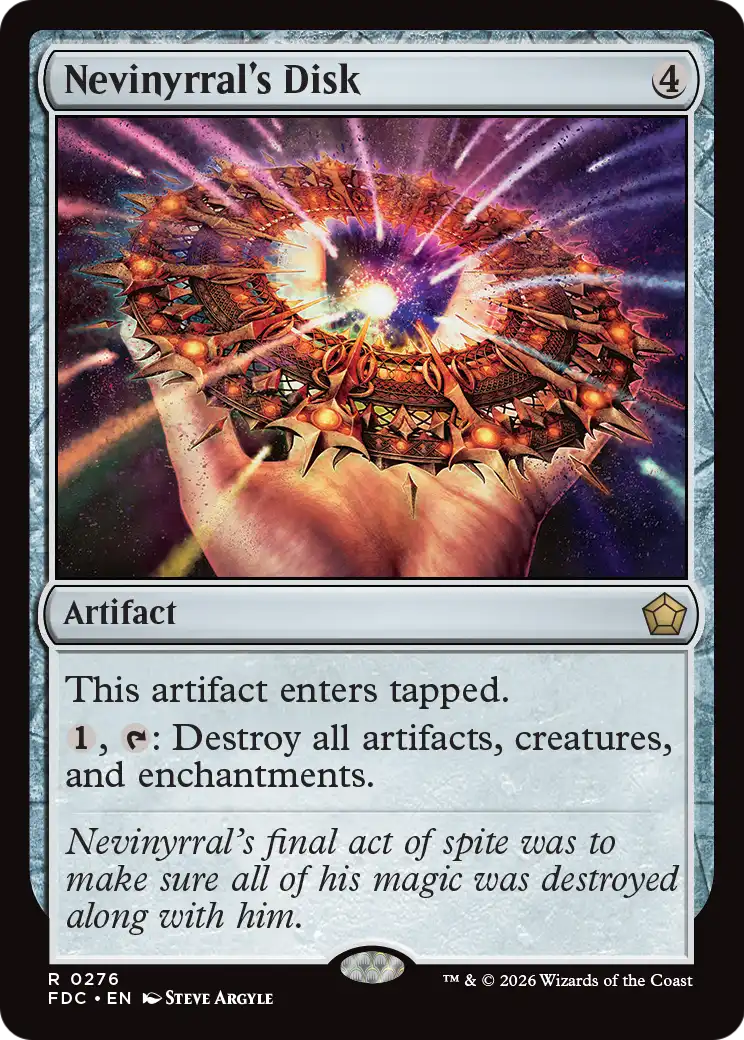 Nevinyrral's Disk [Foundations Commander] | Magic Magpie