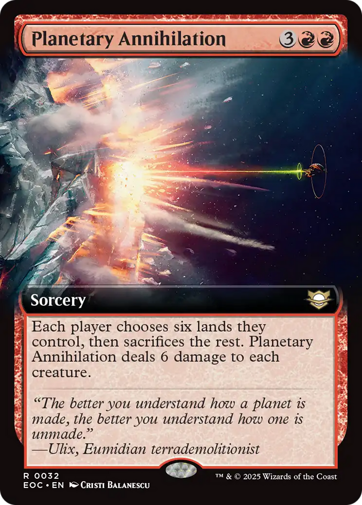 Planetary Annihilation (Extended Art) [Edge of Eternities Commander] | Magic Magpie