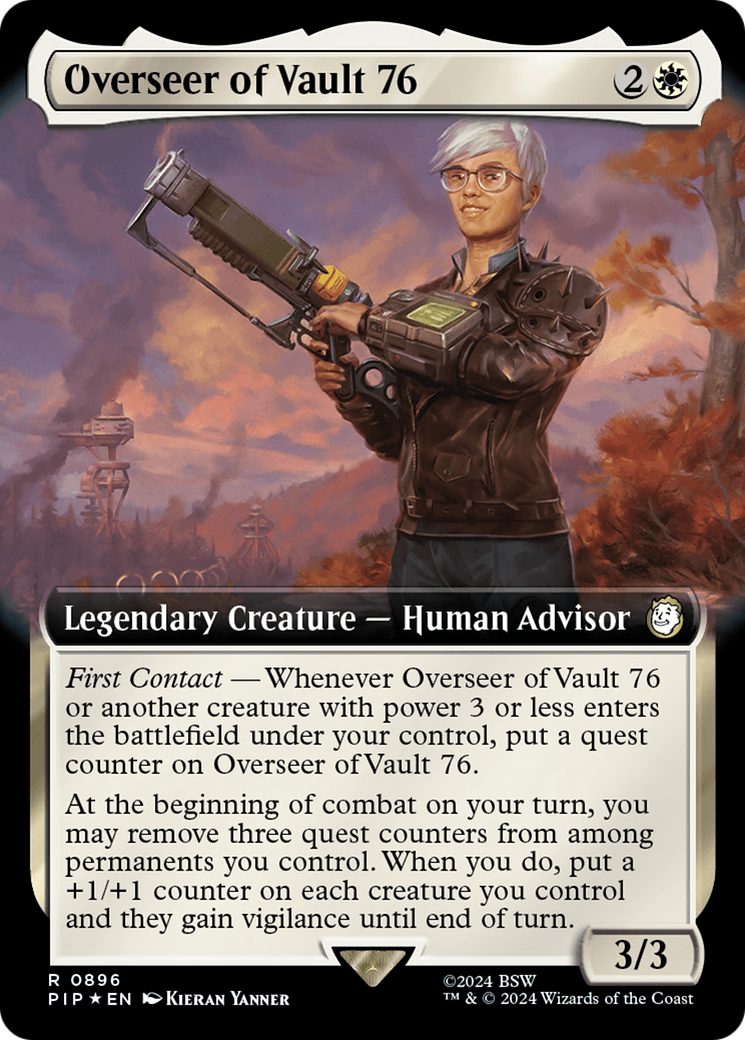 Overseer of Vault 76 (Extended Art) (Surge Foil) [Fallout] | Magic Magpie