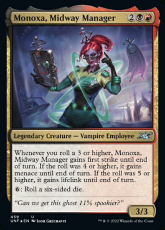 Monoxa, Midway Manager (Galaxy Foil) [Unfinity] | Magic Magpie