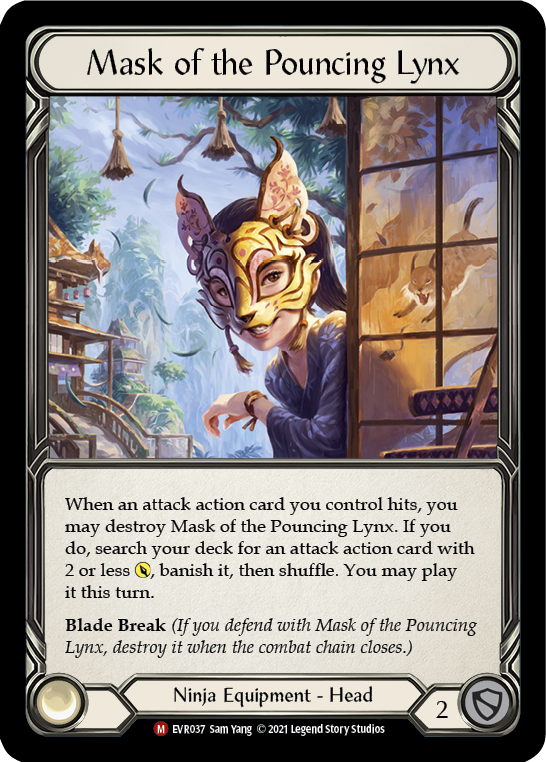 Mask of the Pouncing Lynx [EVR037] (Everfest)  1st Edition Normal | Magic Magpie