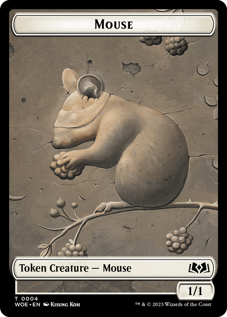 Mouse // Food (0011) Double-Sided Token [Wilds of Eldraine Tokens] | Magic Magpie