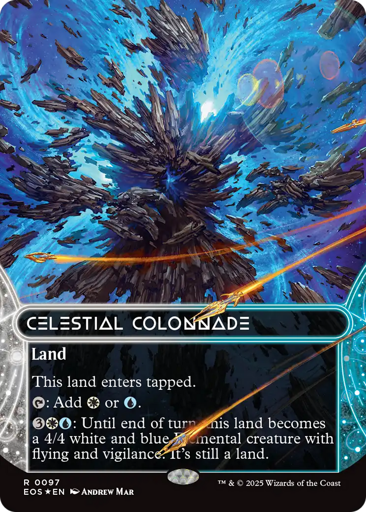 Celestial Colonnade (0097) (Borderless) (Galaxy Foil) [Edge of Eternities: Stellar Sights] | Magic Magpie