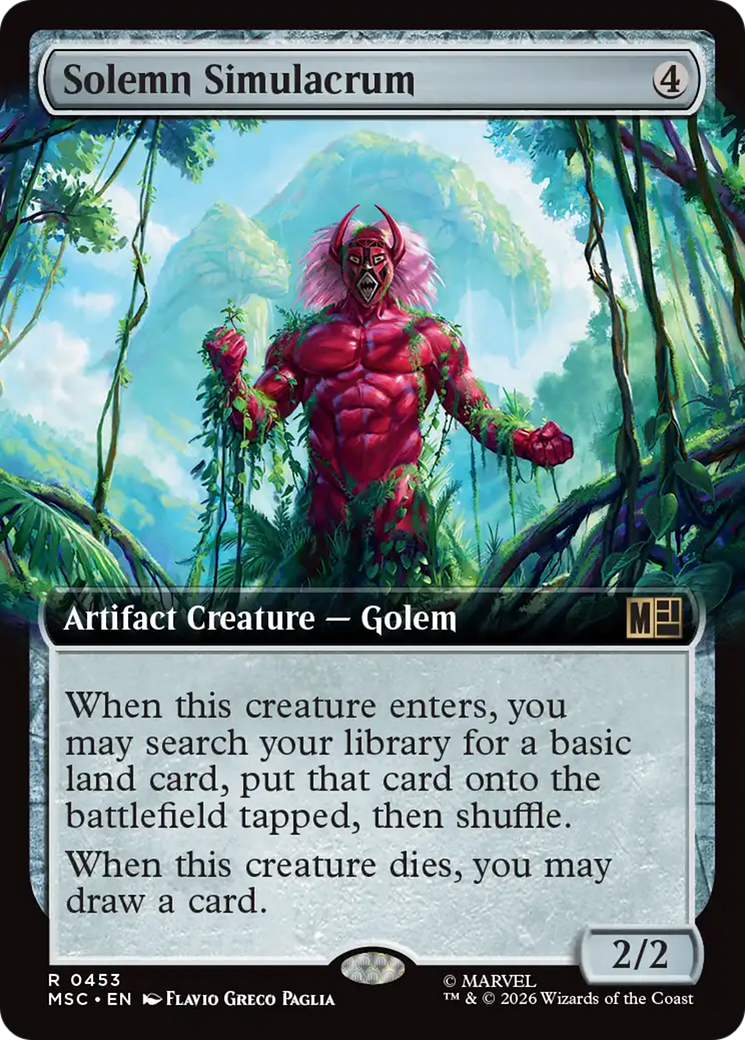 Solemn Simulacrum (Extended Art) [Marvel Super Heroes Commander] | Magic Magpie