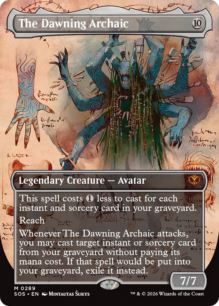 The Dawning Archaic (Borderless) [Secrets of Strixhaven] | Magic Magpie