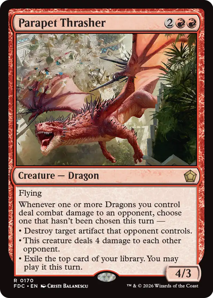 Parapet Thrasher [Foundations Commander] | Magic Magpie