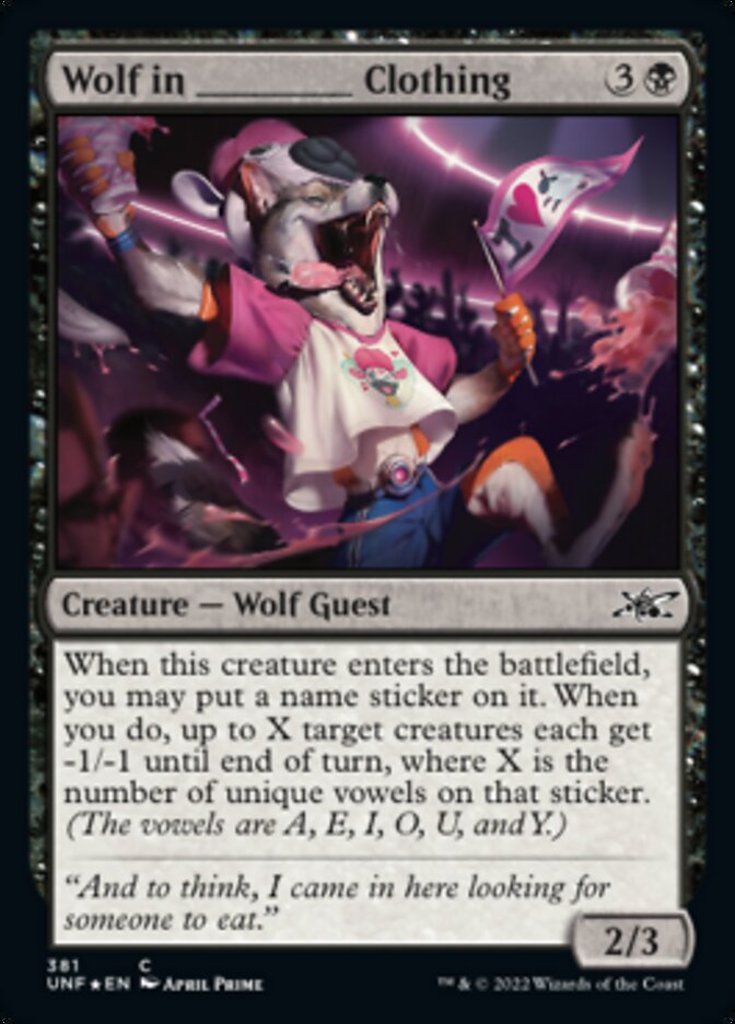 Wolf in _____ Clothing (Galaxy Foil) [Unfinity] | Magic Magpie