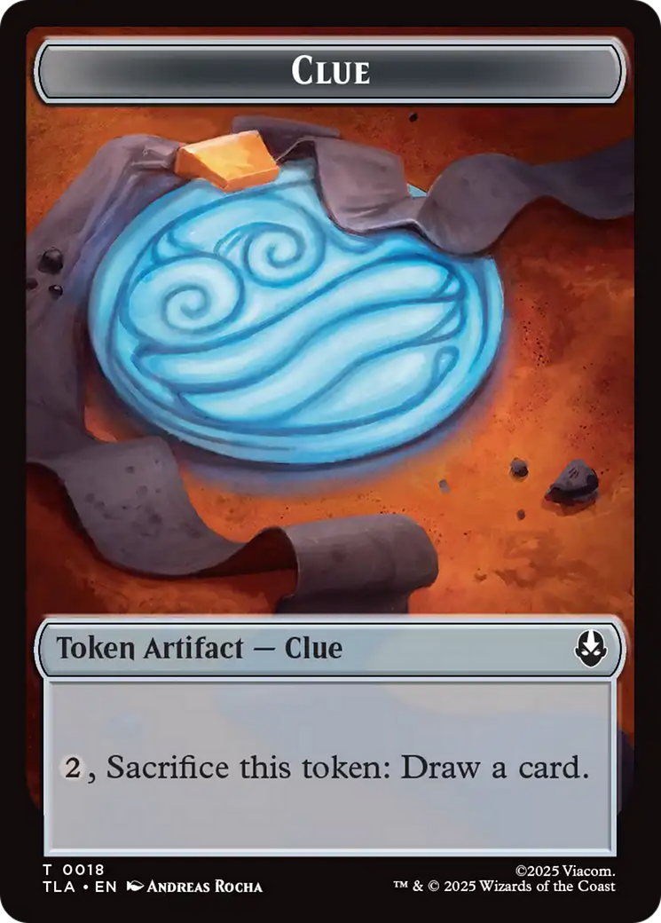 Clue (0018) // Food (0021) Double-Sided Tokens [Avatar: The Last Airbender Tokens] | Magic Magpie