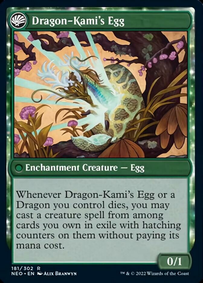 The Dragon-Kami Reborn // Dragon-Kami's Egg [Kamigawa: Neon Dynasty] | Magic Magpie