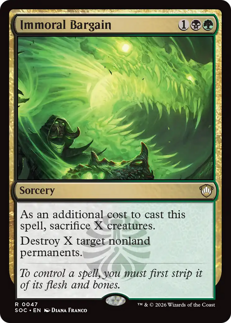 Immoral Bargain [Secrets of Strixhaven Commander] | Magic Magpie