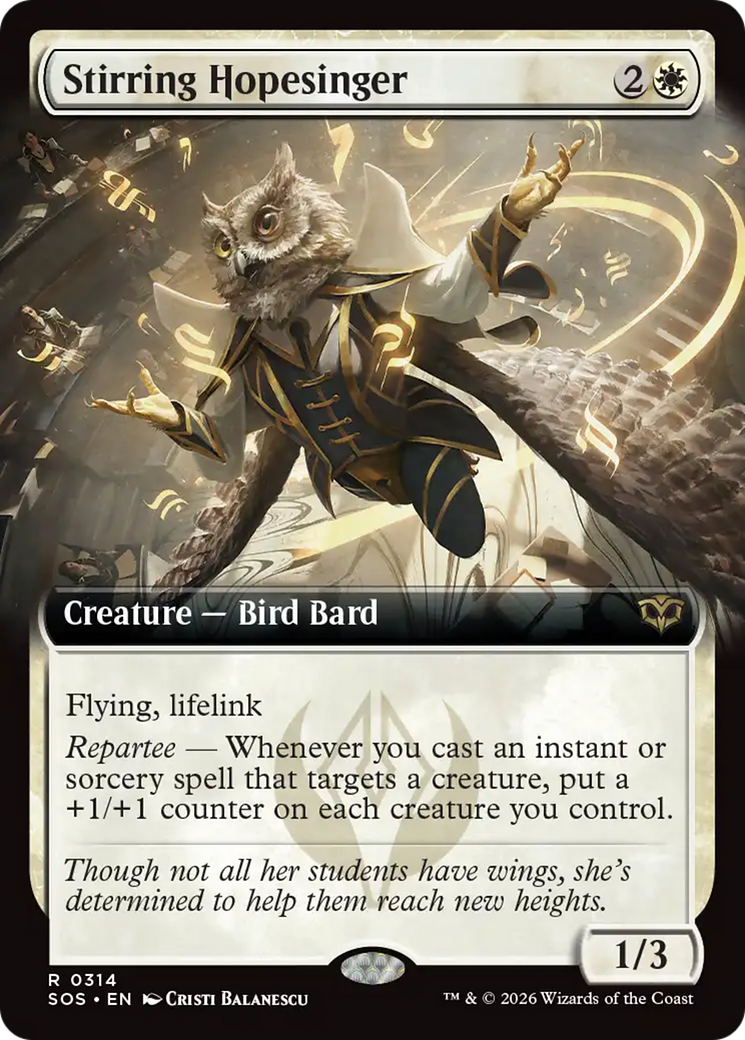 Stirring Hopesinger (Extended Art) [Secrets of Strixhaven] | Magic Magpie