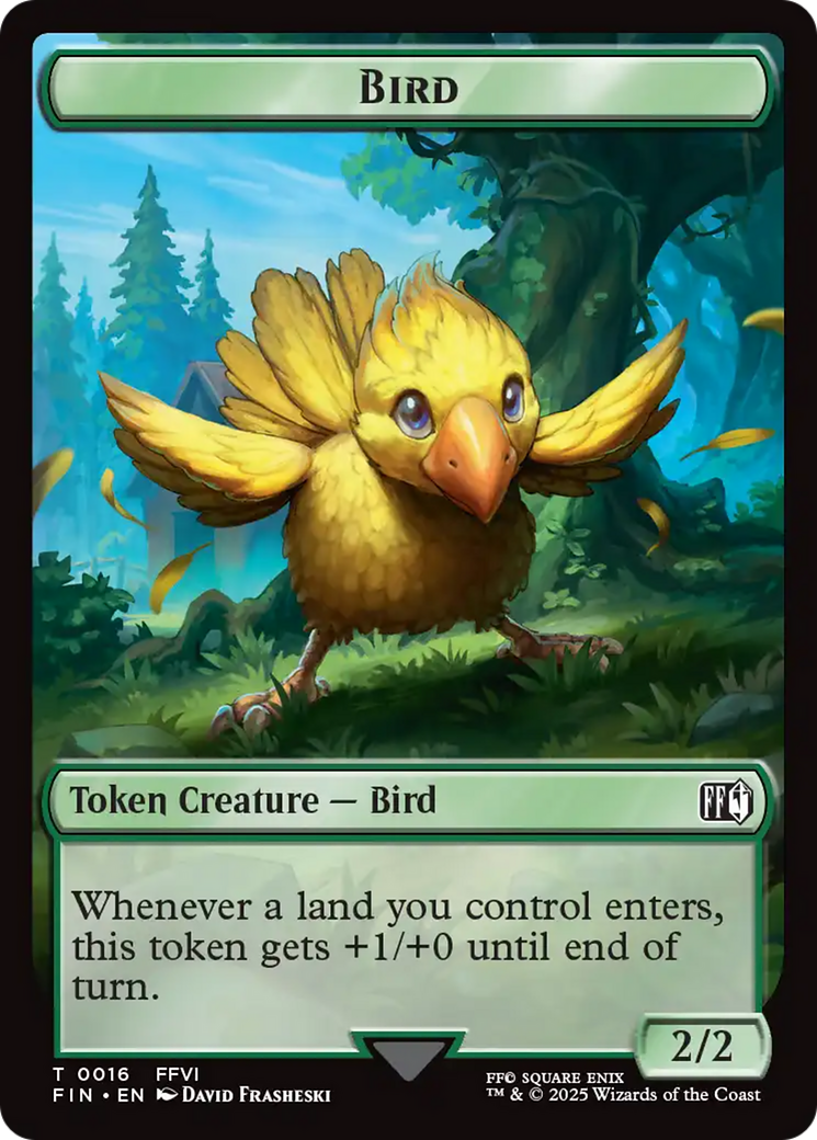 Bird (0016) // Wizard (0014) Double-Sided Token [FINAL FANTASY Tokens] | Magic Magpie