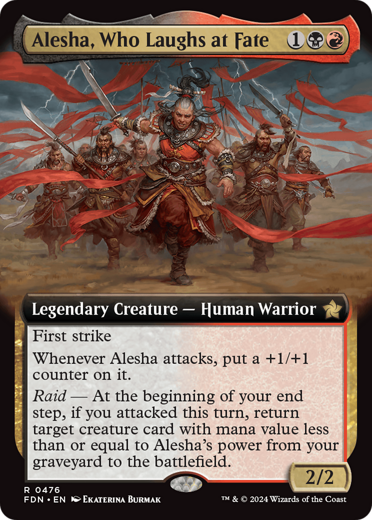 Alesha, Who Laughs at Fate (Extended Art) [Foundations] | Magic Magpie