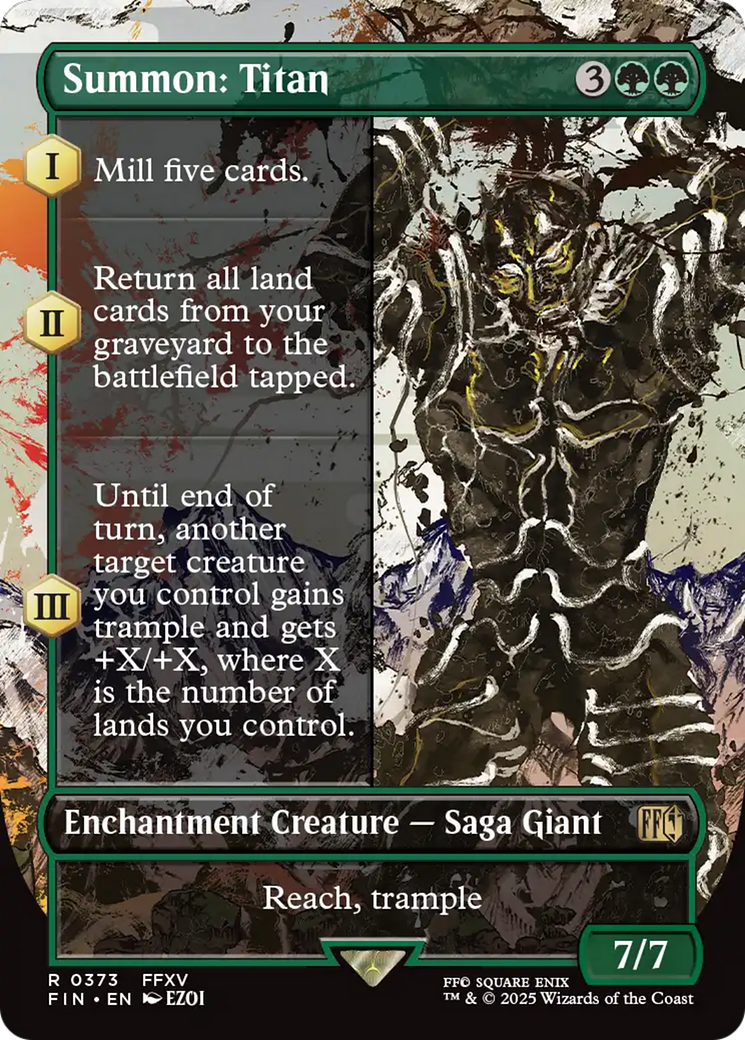 Summon: Titan (Borderless) [FINAL FANTASY] | Magic Magpie