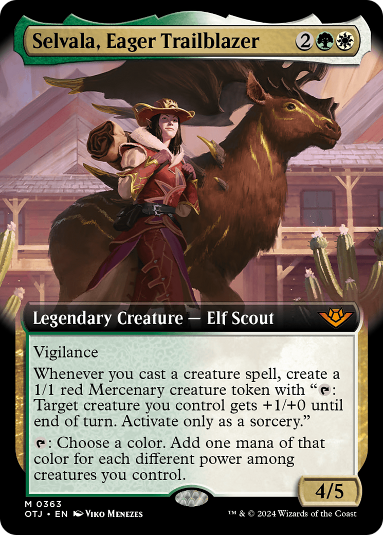 Selvala, Eager Trailblazer (Extended Art) [Outlaws of Thunder Junction] | Magic Magpie