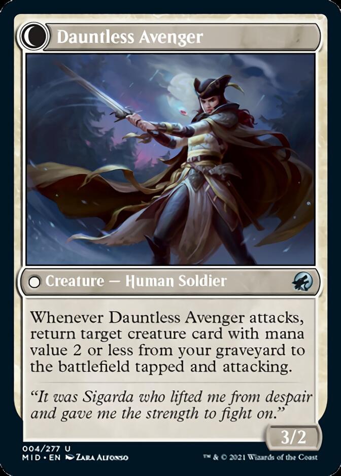 Bereaved Survivor // Dauntless Avenger [Innistrad: Midnight Hunt] | Magic Magpie