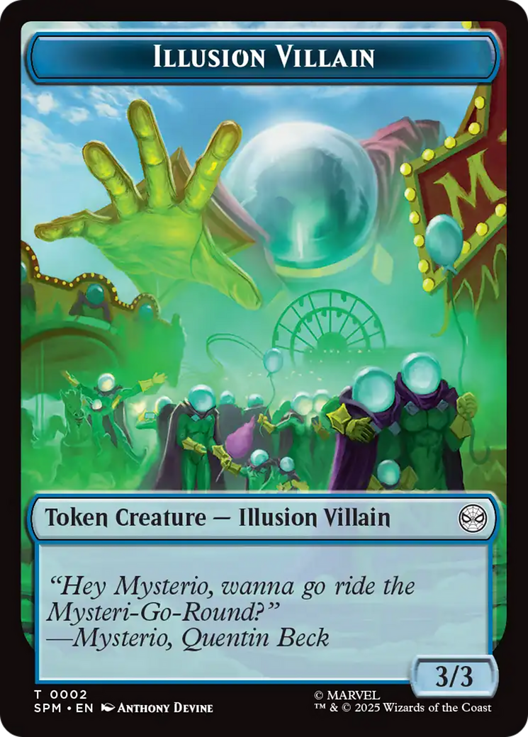 Spider // Illusion Villain Double-Sided Token [Marvel's Spider-Man Tokens] | Magic Magpie