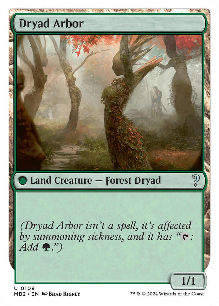 Dryad Arbor (White Border) [Mystery Booster 2] | Magic Magpie