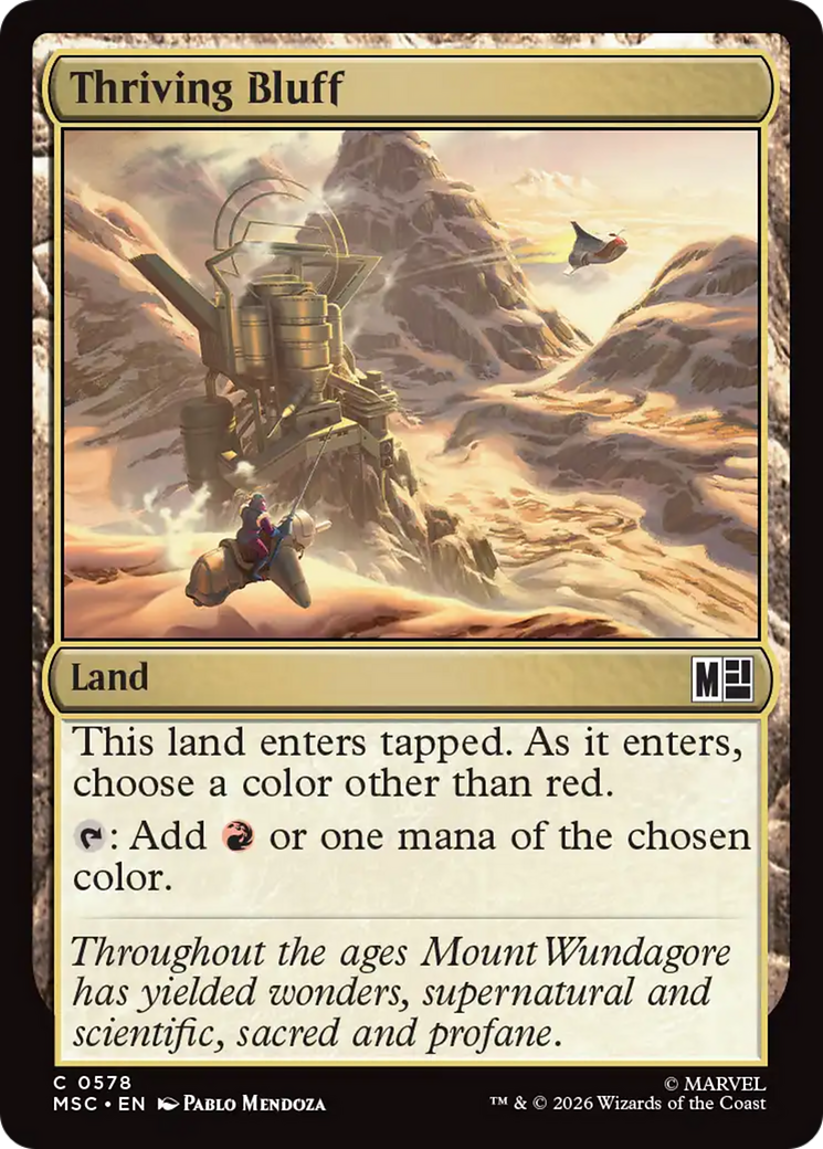 Thriving Bluff [Marvel Super Heroes Commander] | Magic Magpie