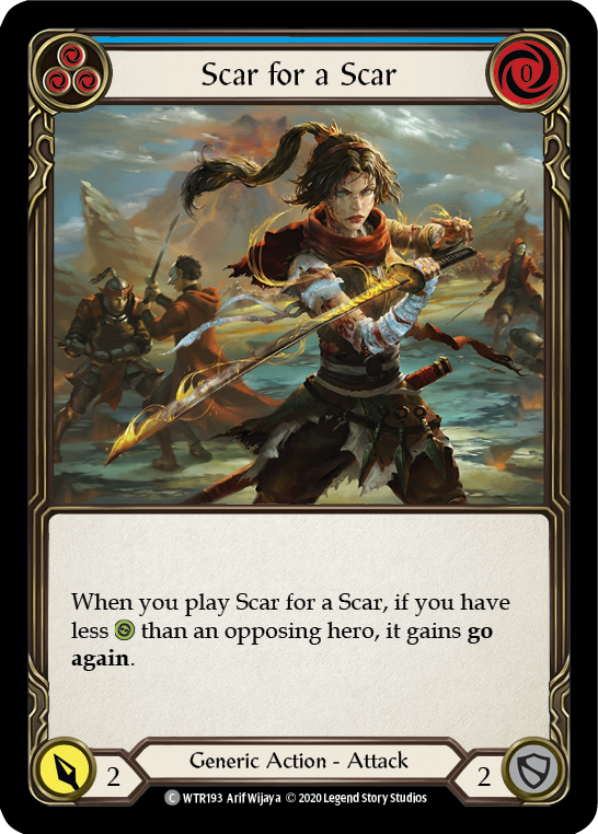 Scar for a Scar (Blue) [U-WTR193] (Welcome to Rathe Unlimited)  Unlimited Normal | Magic Magpie