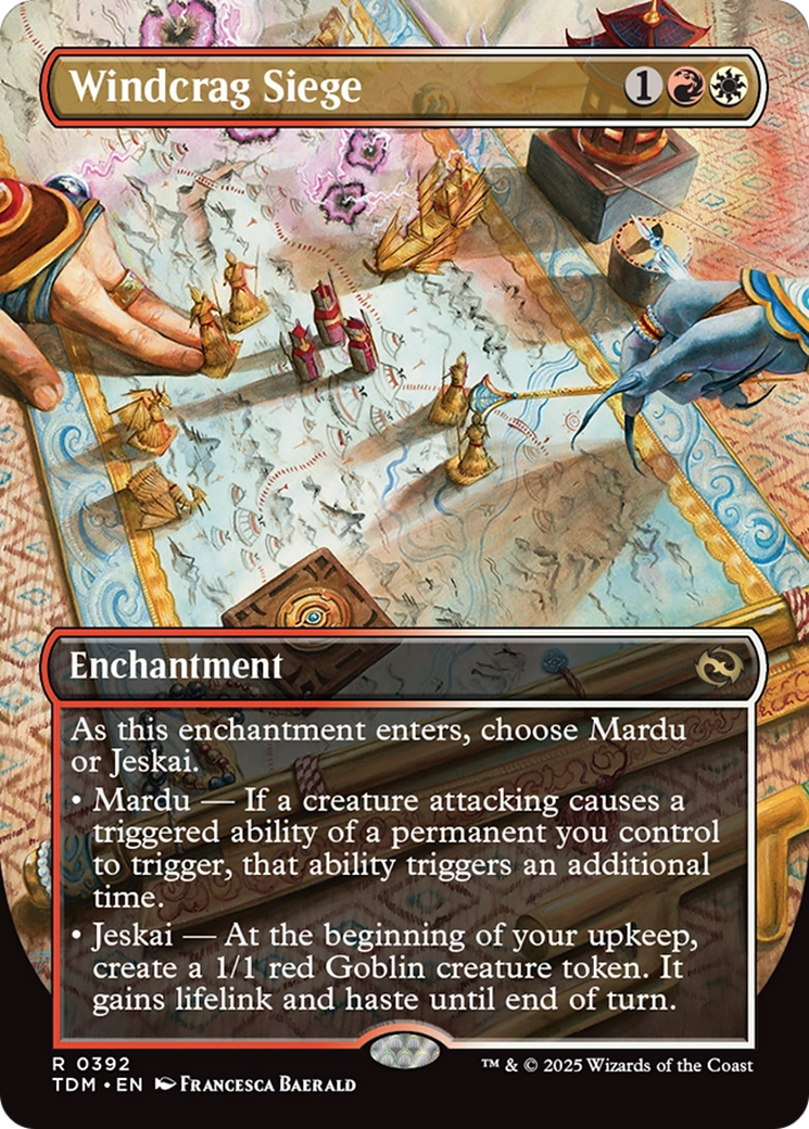 Windcrag Siege (Borderless) [Tarkir: Dragonstorm] | Magic Magpie