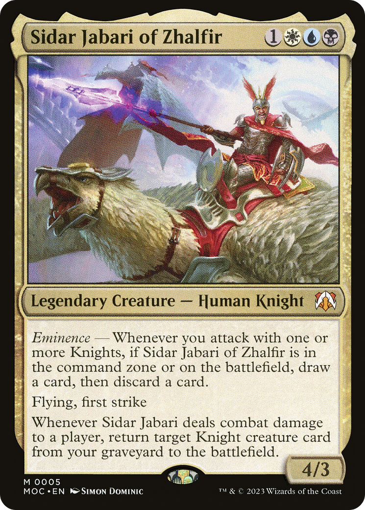 Sidar Jabari of Zhalfir [March of the Machine Commander] | Magic Magpie