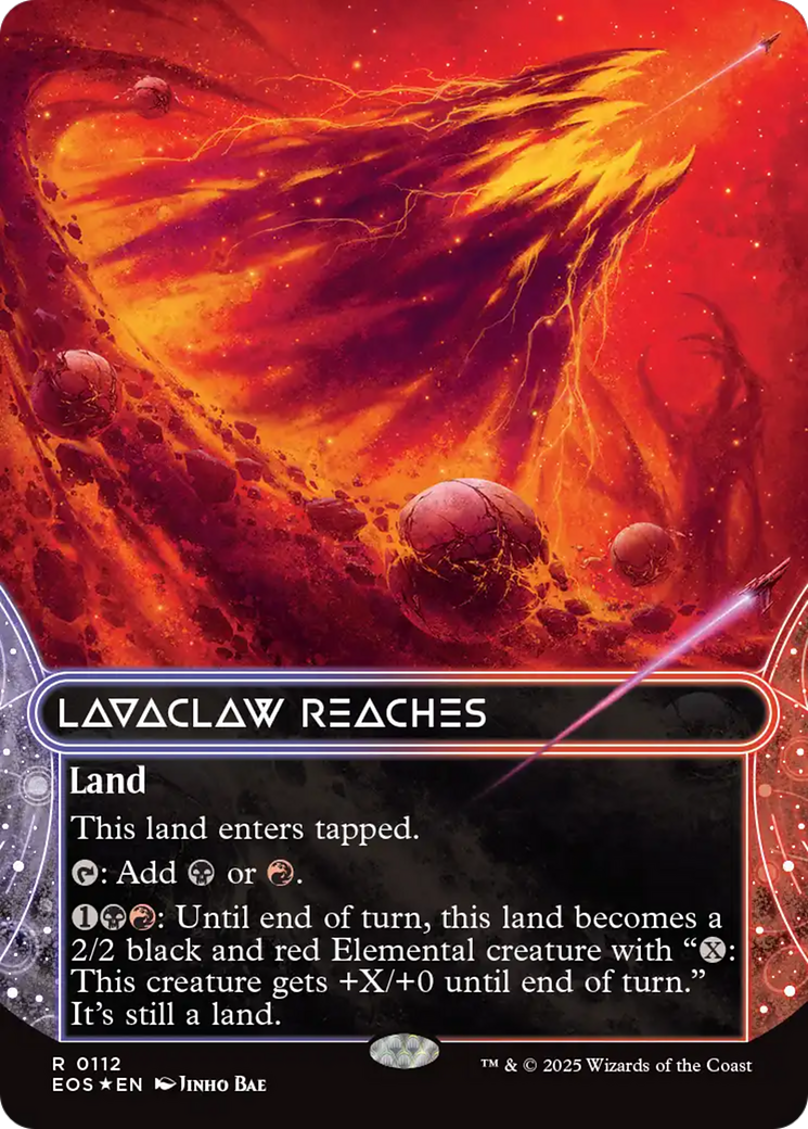 Lavaclaw Reaches (0112) (Borderless) (Galaxy Foil) [Edge of Eternities: Stellar Sights] | Magic Magpie