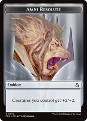 Ajani's Pridemate // Ajani Resolute Double-Sided Token [Reality Fracture Tokens] | Magic Magpie