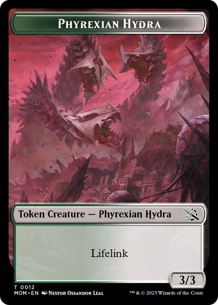 Elemental (9) // Phyrexian Hydra (12) Double-Sided Token [March of the Machine Tokens] | Magic Magpie