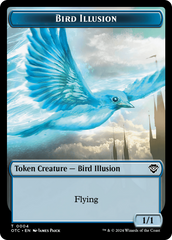 Dragon Elemental // Bird Illusion Double-Sided Token [Outlaws of Thunder Junction Commander Tokens] | Magic Magpie