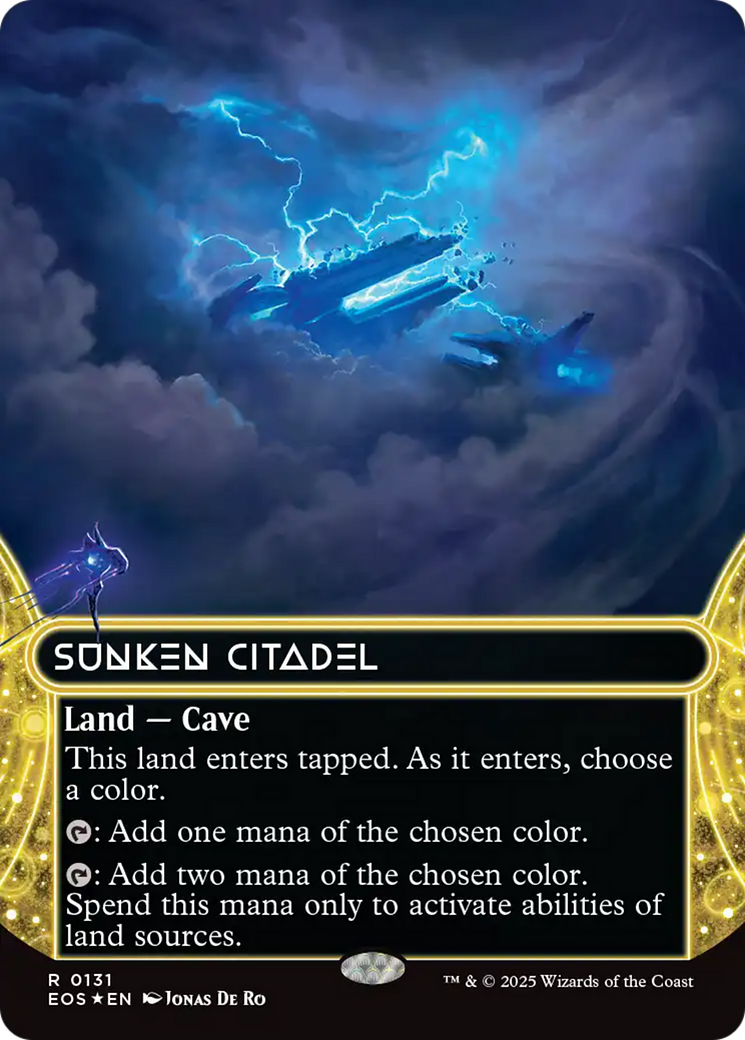 Sunken Citadel (0131) (Borderless) (Galaxy Foil) [Edge of Eternities: Stellar Sights] | Magic Magpie