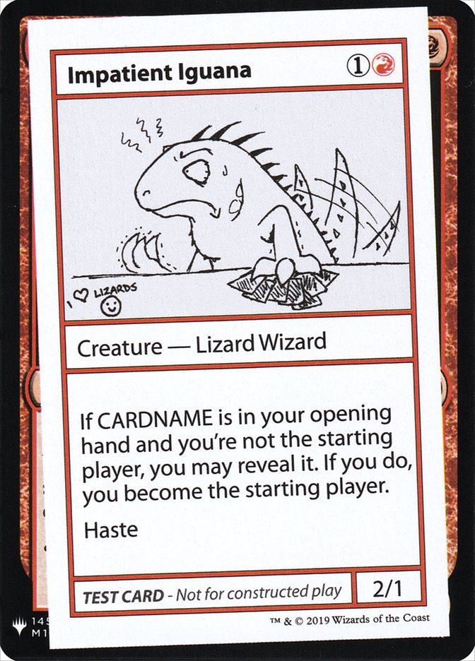 Impatient Iguana [Mystery Booster Playtest Cards] | Magic Magpie