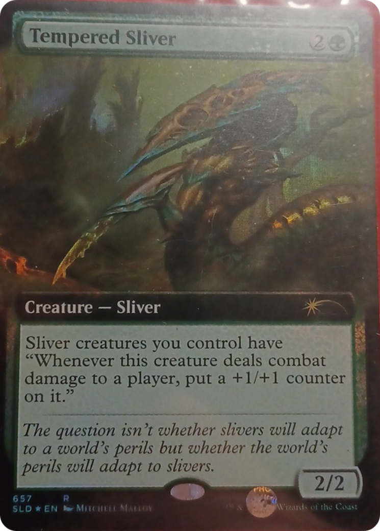 Tempered Sliver (Extended Art) [Secret Lair Drop Promos] | Magic Magpie