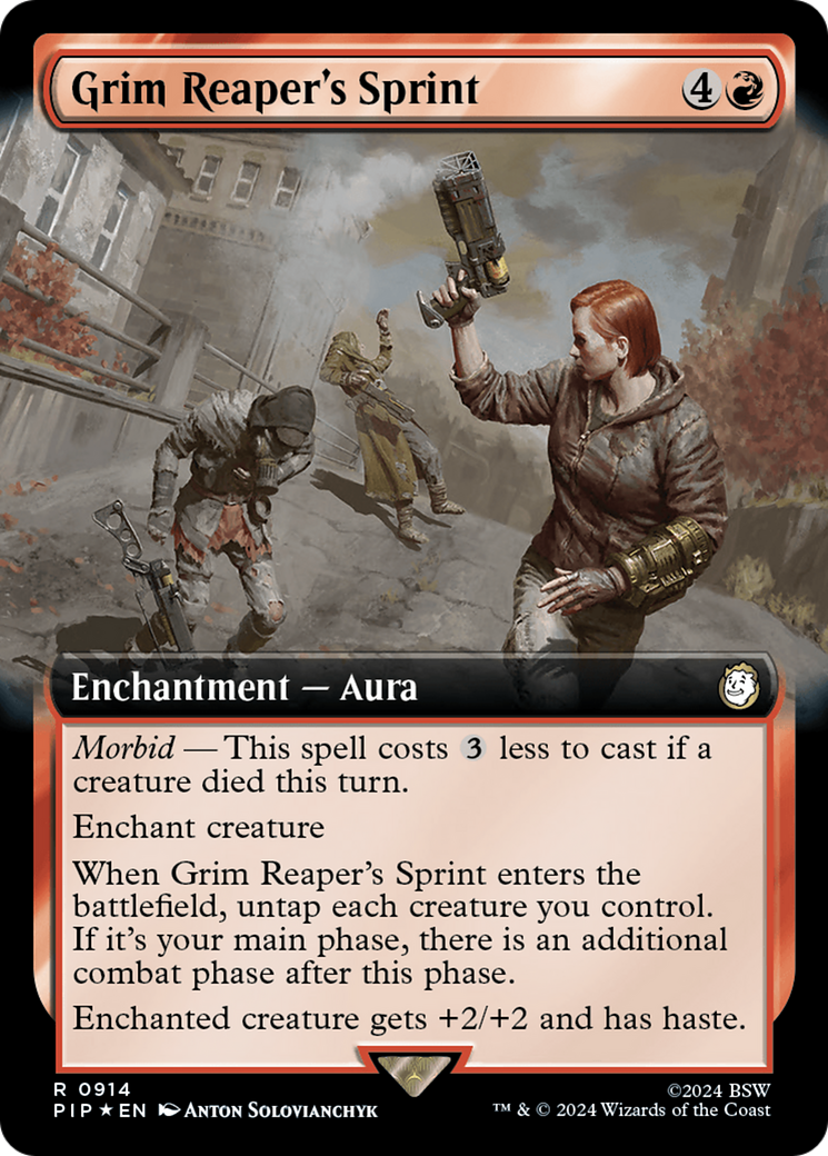 Grim Reaper's Sprint (Extended Art) (Surge Foil) [Fallout] | Magic Magpie
