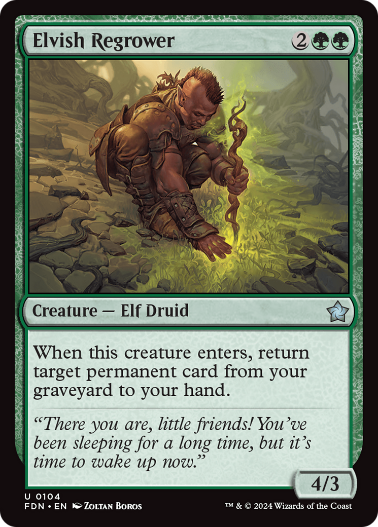 Elvish Regrower [Foundations] | Magic Magpie