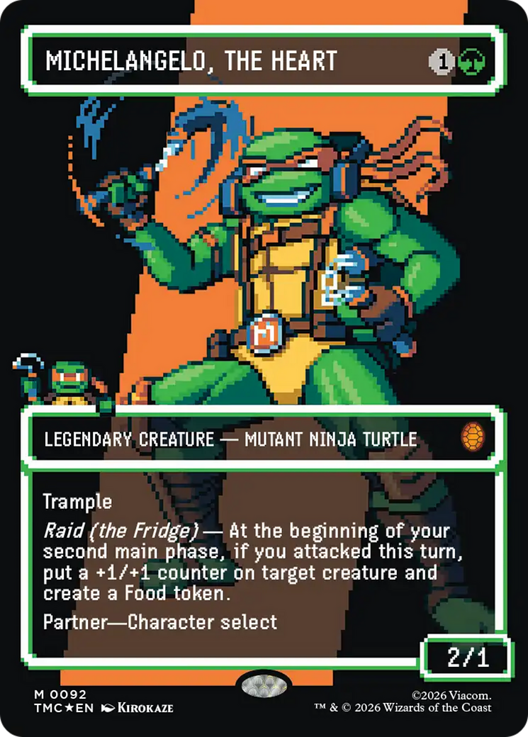 Michelangelo, the Heart (0093) (Borderless) [Teenage Mutant Ninja Turtles Commander] | Magic Magpie