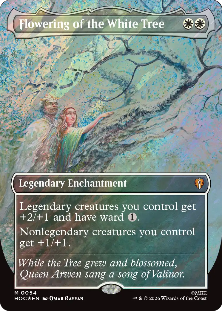Flowering of the White Tree (Borderless) (Surge Foil) [The Hobbit: Eternal-Legal] | Magic Magpie