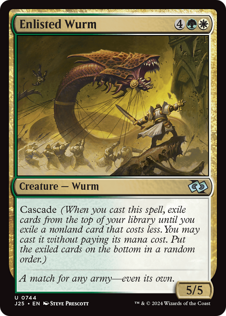 Enlisted Wurm [Foundations Jumpstart] | Magic Magpie