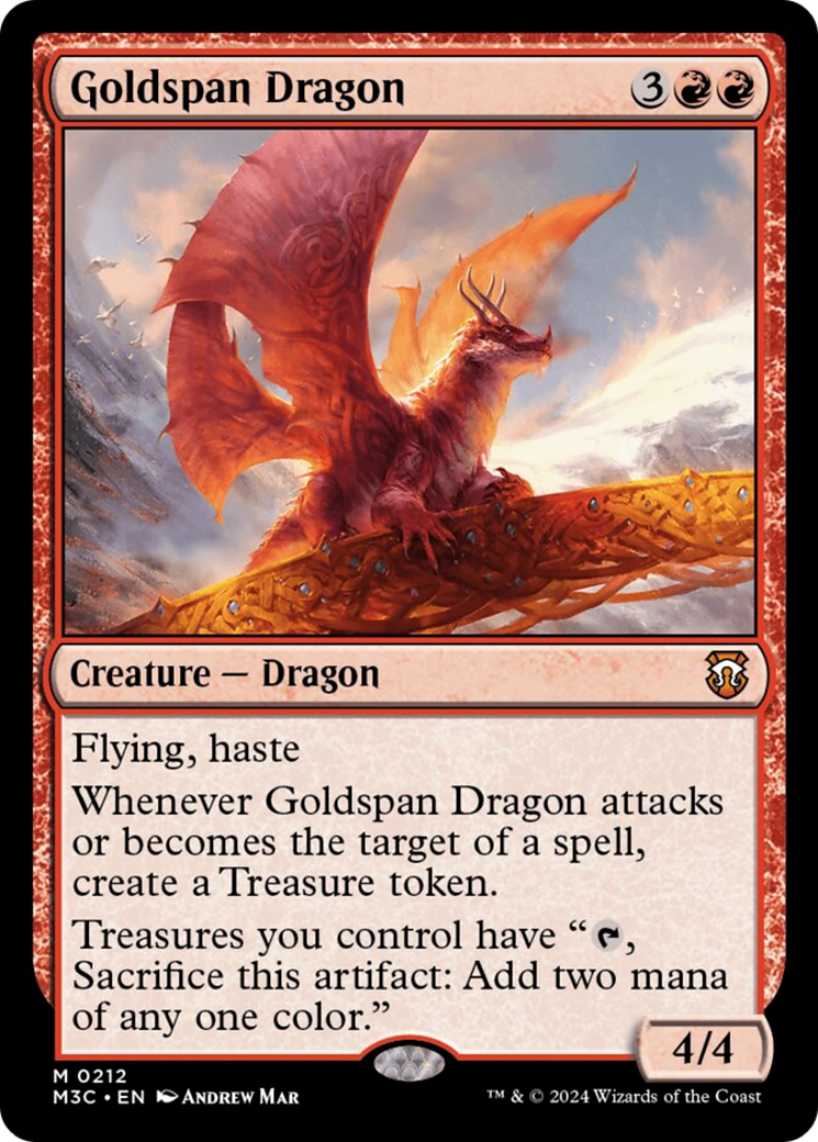 Goldspan Dragon (Ripple Foil) [Modern Horizons 3 Commander] | Magic Magpie