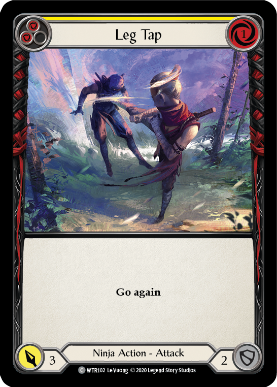 Leg Tap (Yellow) [U-WTR102] (Welcome to Rathe Unlimited)  Unlimited Rainbow Foil | Magic Magpie