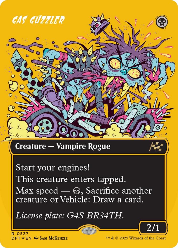 Gas Guzzler (Borderless) (First-Place Foil) [Aetherdrift] | Magic Magpie